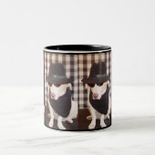 2 Couleurs Tasse de chien de bleus (Centre)