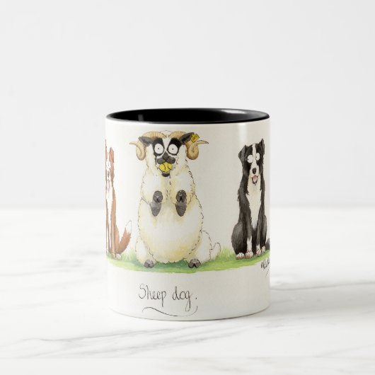2 Couleurs Tasse "de chien de moutons" (Centre)