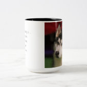 2 Couleurs Tasse de chien de traîneau sibérien (Centre)