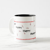 2 Couleurs Tasse de chien de vacances (Devant gauche)