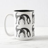 2 Couleurs Tasse de chiens d'art déco (Gauche)