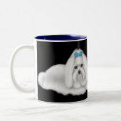 2 Couleurs Tasse de chiens maltais (Gauche)