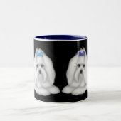 2 Couleurs Tasse de chiens maltais (Centre)