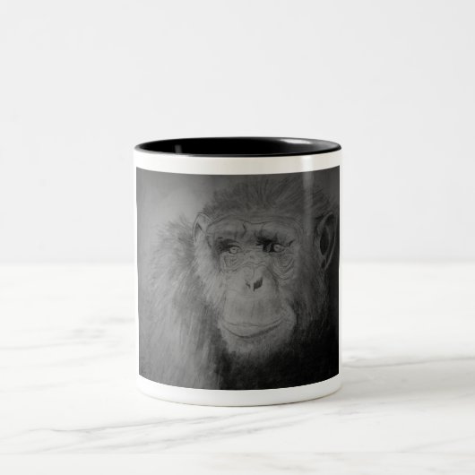 2 Couleurs Tasse de chimpanzé (Centre)
