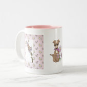 2 Couleurs Tasse de chiot (Devant gauche)
