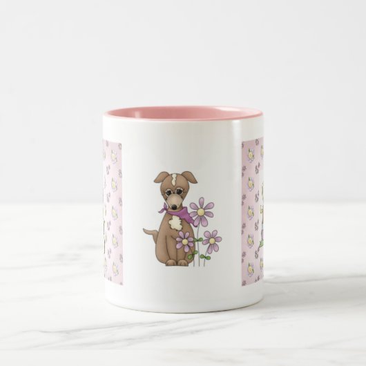 2 Couleurs Tasse de chiot (Centre)