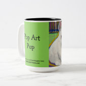 2 Couleurs Tasse de chiot d'art de bruit (Devant gauche)