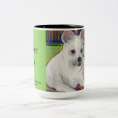 2 Couleurs Tasse de chiot d'art de bruit (Centre)