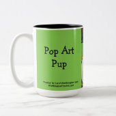 2 Couleurs Tasse de chiot d'art de bruit (Gauche)
