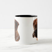 2 Couleurs Tasse de chiot de boxeur (Centre)