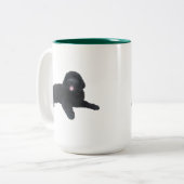 2 Couleurs Tasse de chiot de Terre-Neuve (Devant gauche)