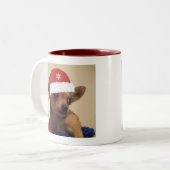 2 Couleurs Tasse de chiwawa de Noël (Devant gauche)