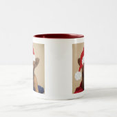 2 Couleurs Tasse de chiwawa de Noël (Centre)
