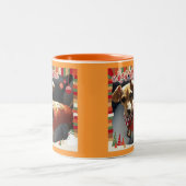2 Couleurs Tasse de Chiweenie de Joyeux Noël (Centre)
