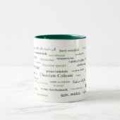 2 Couleurs Tasse de chocolat chaud dans différentes langues (Centre)
