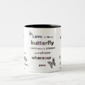 2 Couleurs Tasse de citation d'amour (Centre)