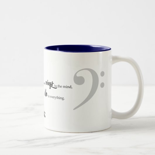 2 Couleurs Tasse de citation de musique (Droit)