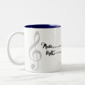 2 Couleurs Tasse de citation de musique (Gauche)