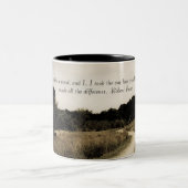 2 Couleurs Tasse de citation de Robert Frost (Centre)