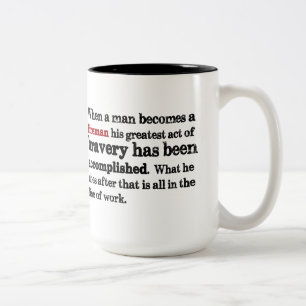 2 Couleurs Tasse de citation de sapeur-pompier