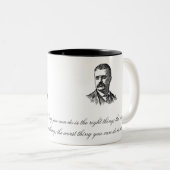 2 Couleurs Tasse de citation de Teddy Roosevelt (Devant droit)
