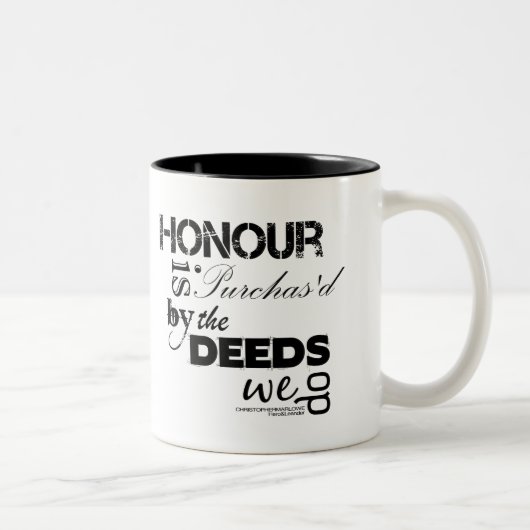 2 Couleurs Tasse de citation d'honneur de Christopher Marlowe (Droit)