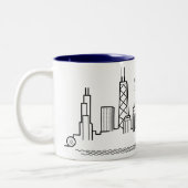 2 Couleurs Tasse de citation d'horizon de Chicago (Gauche)