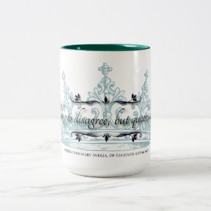 2 Couleurs Tasse de citation "Les Reines ne supplient pas" en