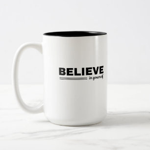 2 Couleurs Tasse de citation motivationnelle Croyez en vous-m