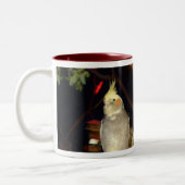 2 Couleurs Tasse de Cockatiel - customisée (Gauche)