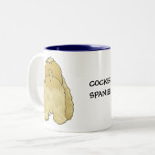 2 Couleurs Tasse de cocker (Devant gauche)