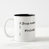 2 Couleurs Tasse de code de programme (Gauche)