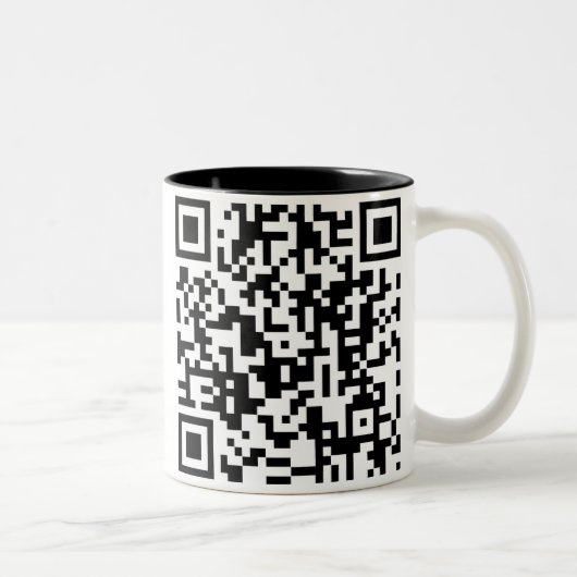 2 Couleurs Tasse de code de QR (Droit)