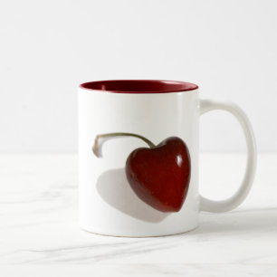 2 Couleurs Tasse de coeur de cerise