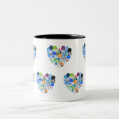 2 Couleurs Tasse de coeur de Cryptocurrency (Centre)