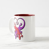 2 Couleurs Tasse de coeur de Gecko (Devant gauche)