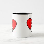 2 Couleurs Tasse de coeur de vache (Centre)