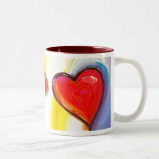 2 Couleurs Tasse de coeur de Valentine
