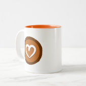 2 Couleurs Tasse de "coeur" de yoga (Devant gauche)