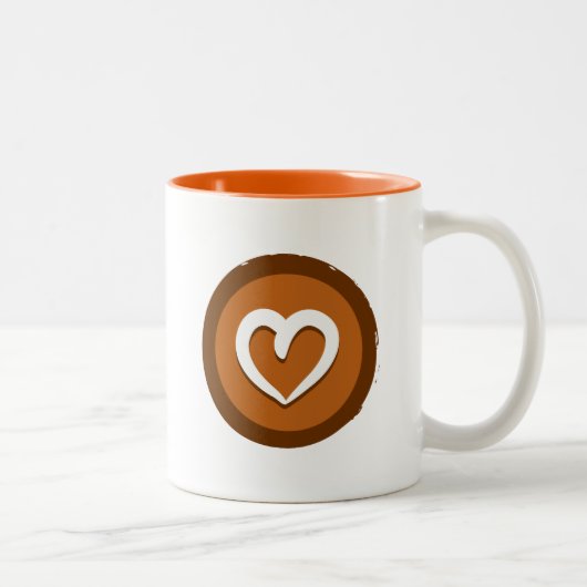 2 Couleurs Tasse de "coeur" de yoga (Droit)