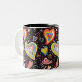 2 Couleurs tasse de coeurs (Devant gauche)