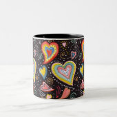 2 Couleurs tasse de coeurs (Centre)