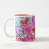 2 Couleurs Tasse de coeurs de Valentine (Gauche)