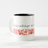 2 Couleurs Tasse de Coffe comportant la conception d'amitié (Devant gauche)