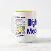 2 Couleurs Tasse de collage de mot de mode de Digitals de (Devant gauche)