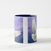 2 Couleurs Tasse de colombe de paix de vol (Centre)