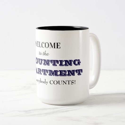 2 COULEURS TASSE DE COMPTABILITÉ (Devant droit)