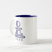 2 Couleurs Tasse de conception de gage d'échecs (Devant gauche)