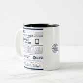 2 Couleurs Tasse de conception graphique de l'étiquette de so (Devant gauche)