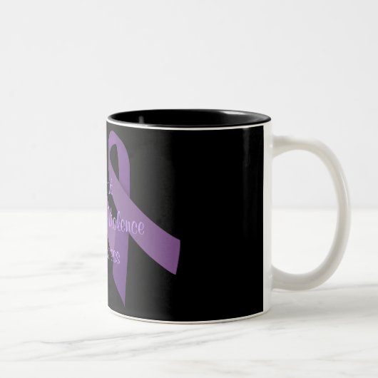 2 Couleurs Tasse de conscience de violence familiale (Droit)